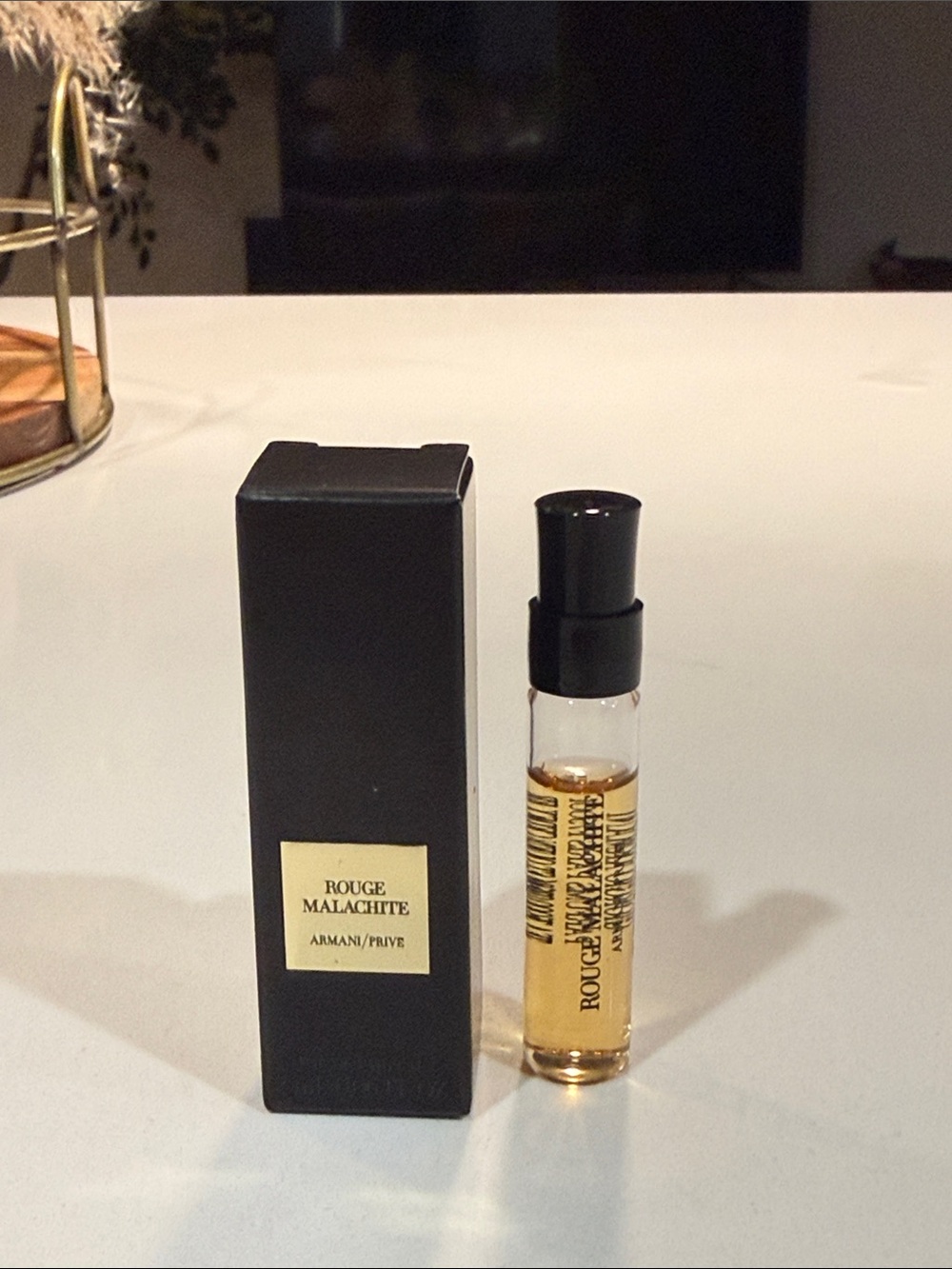 Giorgio Armani Rouge Malachite Sample Spray - Amber Gold Liquid